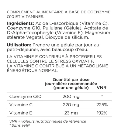 valeurcoenzyme essentiel optimal