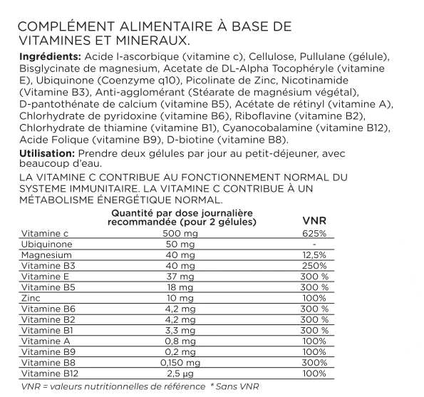 valeurmultivitamines essentiel optimal